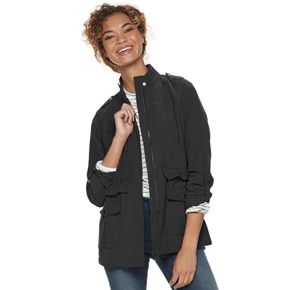 Apt. 9 Black Utility Jacket Size Small